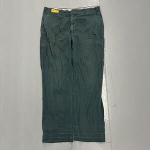 Vintage 60s Green Sanforized Cotton Workwear Chinos 36x31